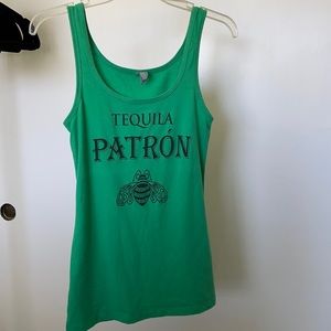 Patron green tank top